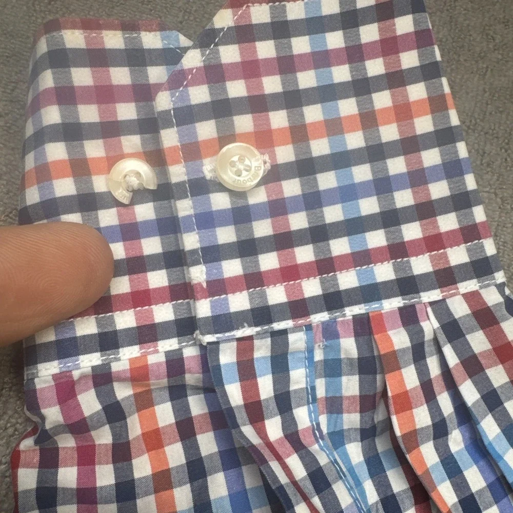 Barbour tailored‎ fit check shirt multicolor long sleeve classic mens button XL